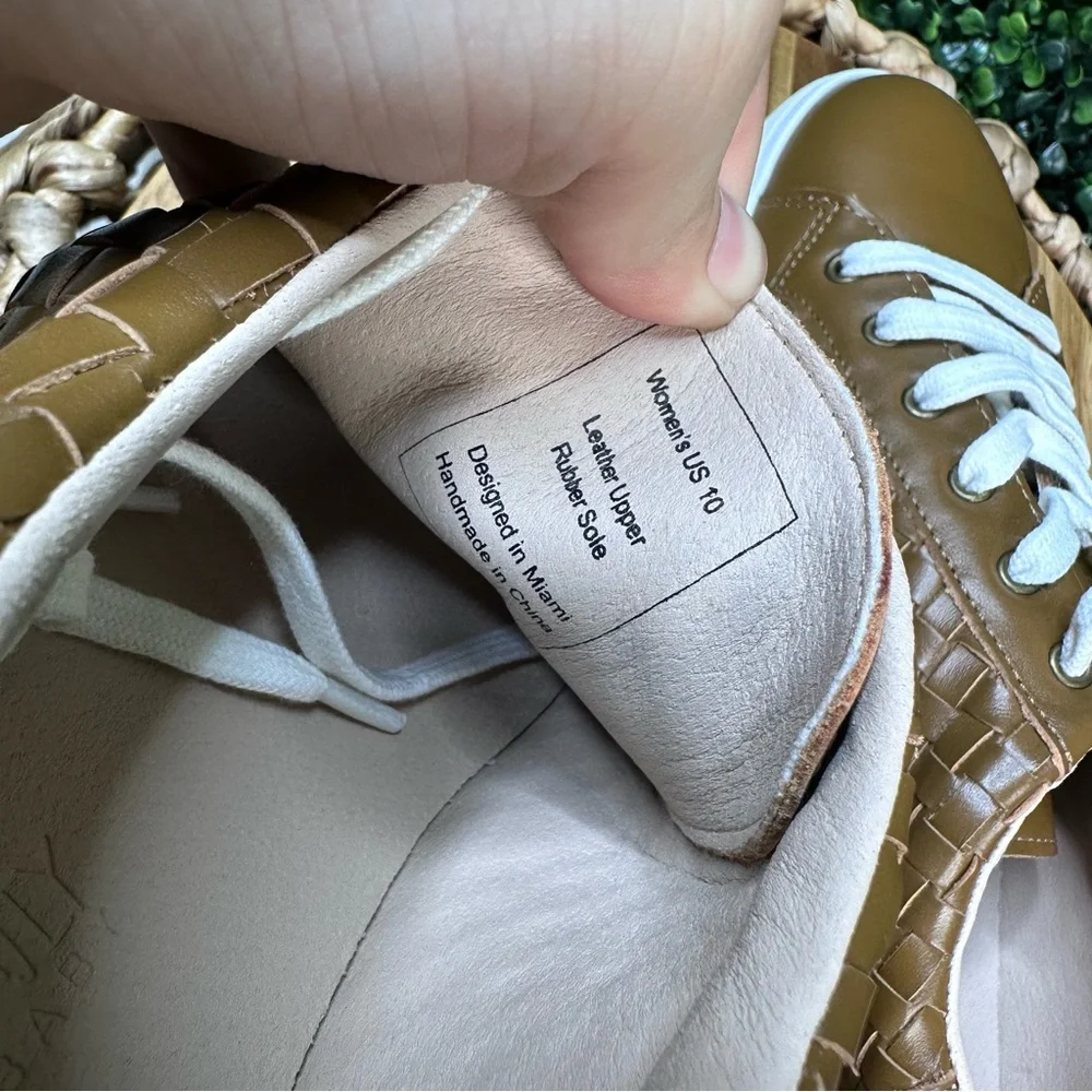 Leather Woven Sneaker | Color 'Espresso' | Women‎